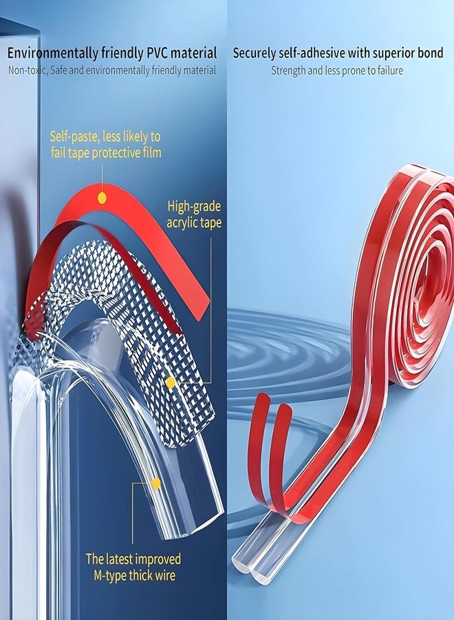 KPS شريط حماية حواف سيليكون من KPS | لاصق مسبق التثبيت لحماية الزوايا الحادة للأطفال | للأثاث/المكاتب/الطاولات/الخزائن/المصدات/أدراج السلالم (عبوة من قطعة واحدة) (3 أمتار) - Image 3