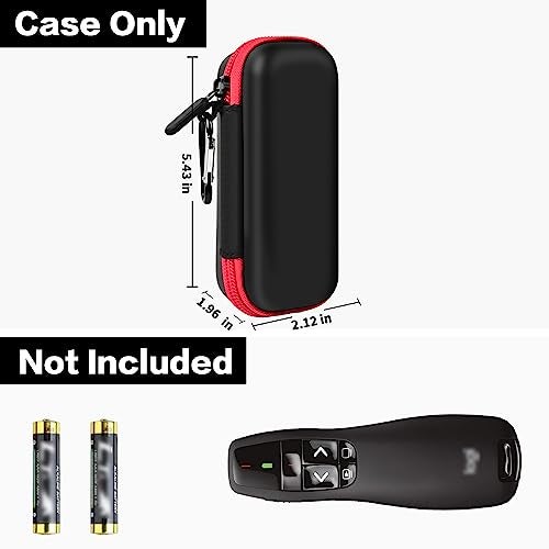 ANKHOH Case for Logitech R400 Wireless Presenter - Protective Storage Bag with Custom Fit, Zippered Pocket & Carabiner Clip for Business Presentations (Box Only) - Image 2