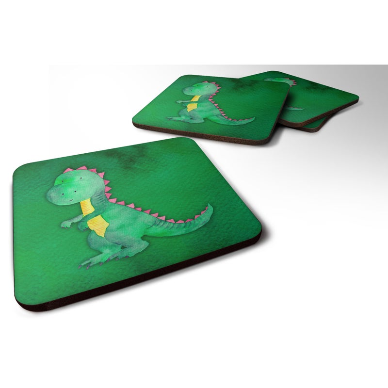 Caroline's Treasures ""Caroline's Treasures Tyrannosaurus Rex Watercolor Decorative coasters  3.5  Multicolor"" 