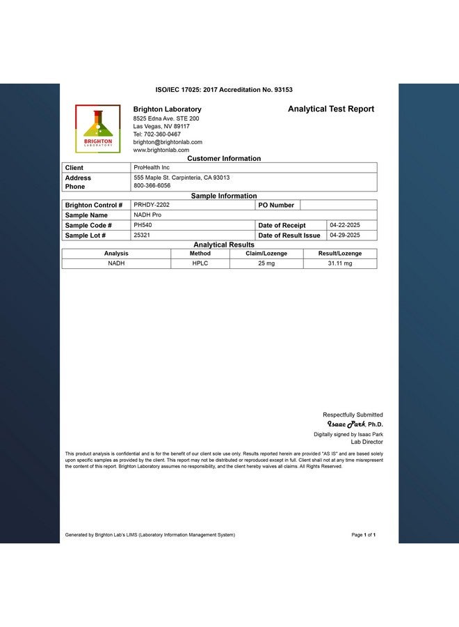 ProHealth NADH Pro - Boost NAD (25 mg, 60 Fast-Acting lozenges) Boost Energy, Memory and Focus | Mood Support | Antioxidant | ATP Production - Image 3