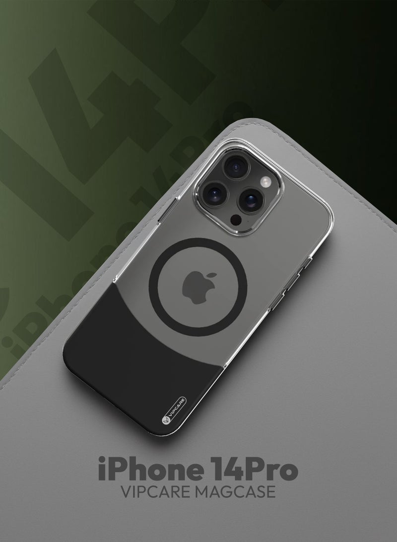Vipcare Iphone 14 Pro PC Duo Magcase Drop Protection and Scratch proof Iphone 14 Pro Magsafe Magnetic Wireless chanrging Iphone Case Black - Image 2