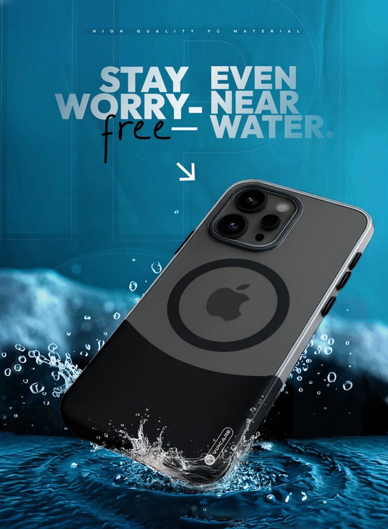 Vipcare Iphone 14 Pro PC Duo Magcase Drop Protection and Scratch proof Iphone 14 Pro Magsafe Magnetic Wireless chanrging Iphone Case Black - Image 3