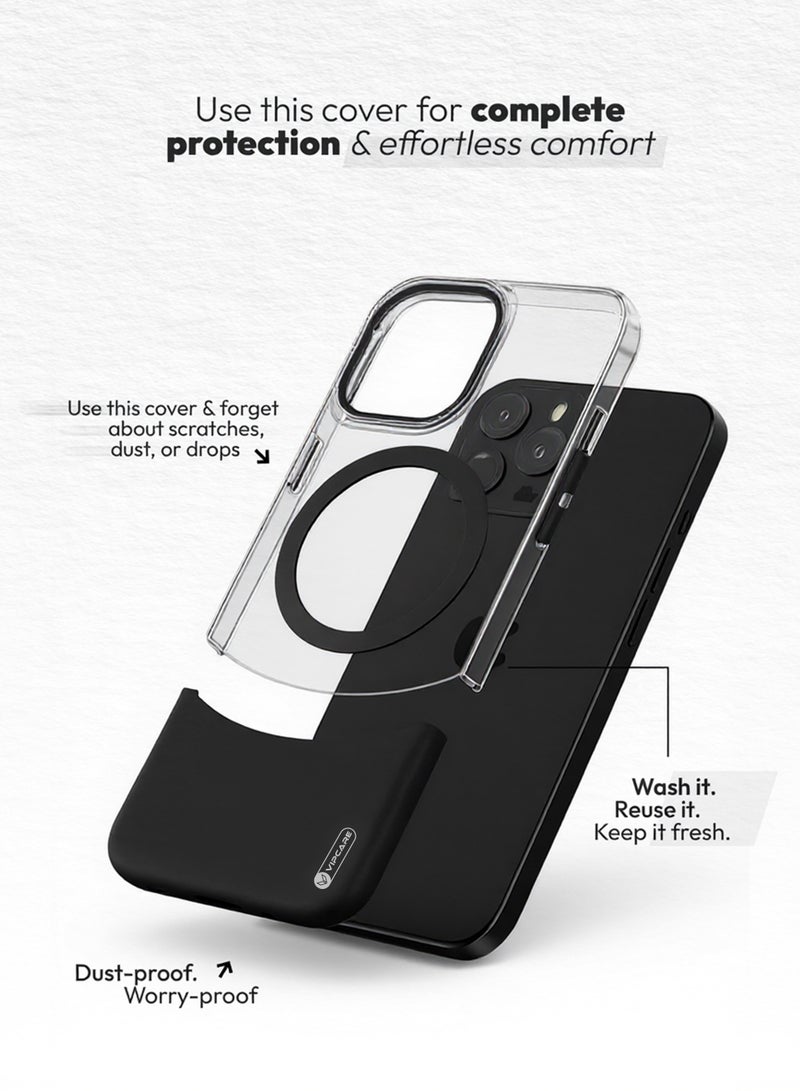 Vipcare Iphone 14 Pro PC Duo Magcase Drop Protection and Scratch proof Iphone 14 Pro Magsafe Magnetic Wireless chanrging Iphone Case Black - Image 5