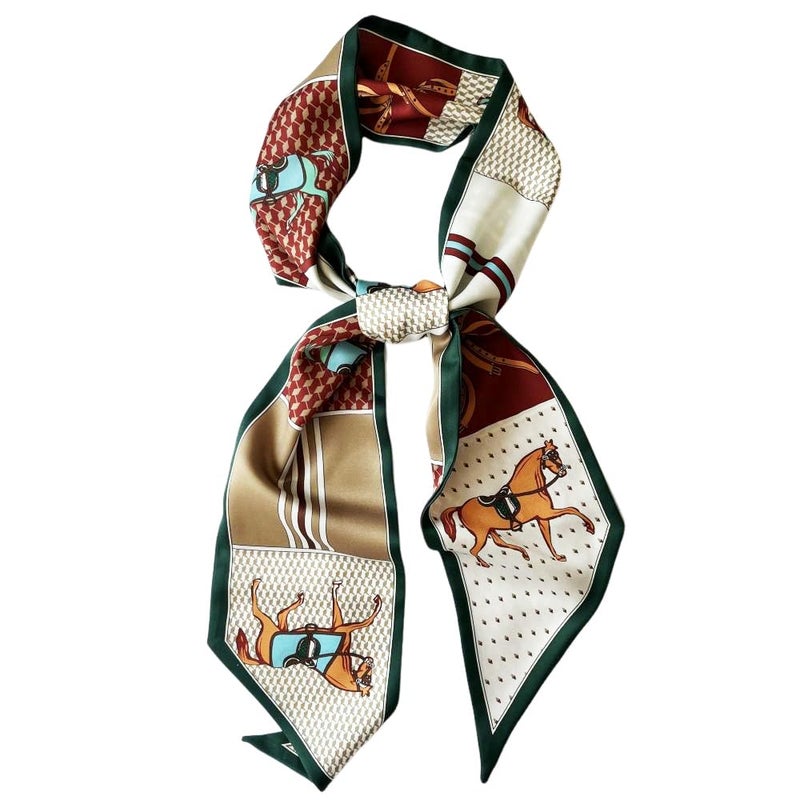 FONYVE Silk Head Scarf for Hair Fashion Headwrap for Women Lightweight Neck Tie - Image 1