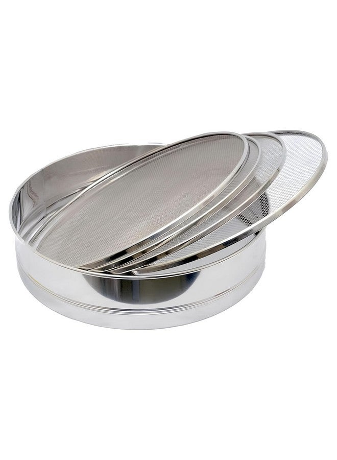 XTEND Xtend Smart Stainless Steel 4 in 1 Interchangeable sieves for Wheat Rice Atta Maida Sieve (Silver Pack of 5)  - Image 2