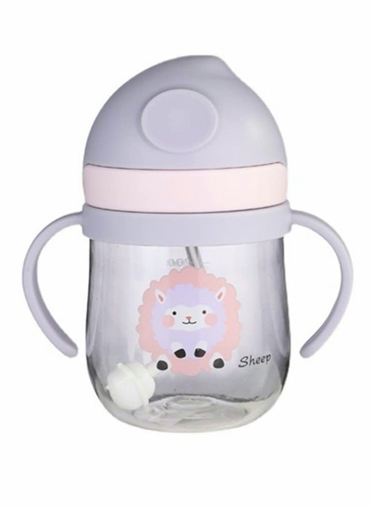 KASTWAVE Sippy Cup for Baby more than 6 months,Spill-Proof Sippy Cup, Straw for Kids Water Bottle with Soft Silicon Spout Cup for Toddlers,BPA Free, 300ml,Spill Plastic Drinking Bottle with Handle - Image 2