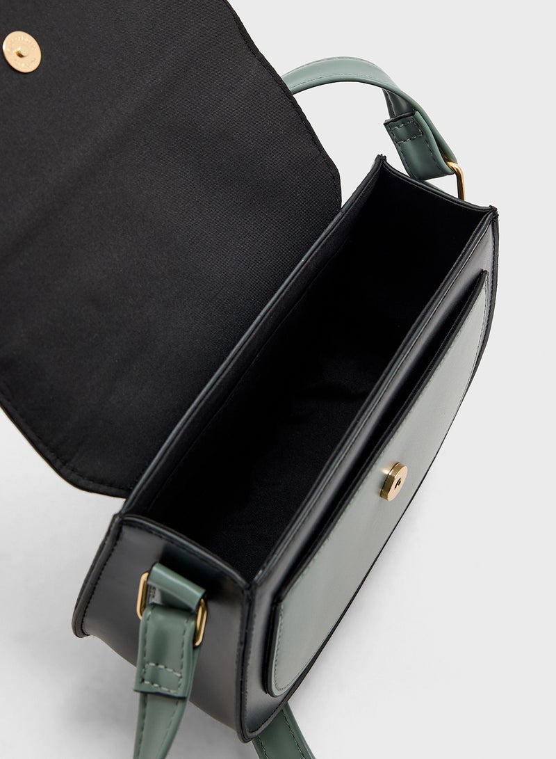 Ginger Color Block Satchel Bag  - Image 5