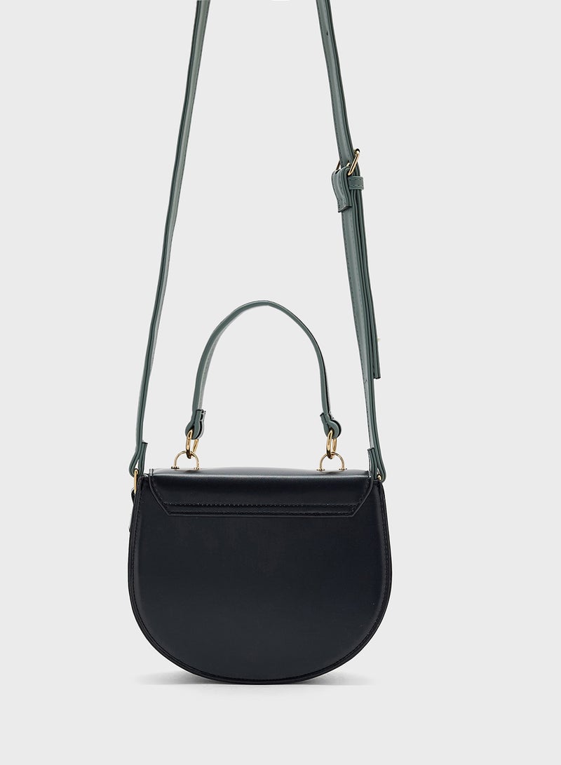 Ginger Color Block Satchel Bag  - Image 2