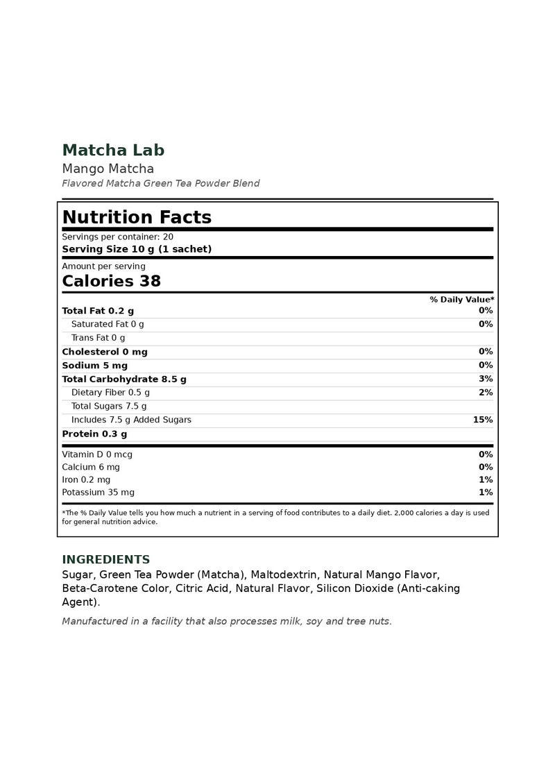 Matcha Lab Mango Flavored Matcha - Image 2