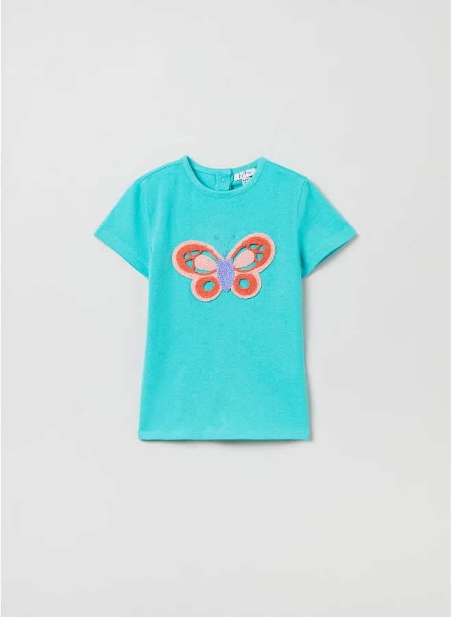 Ovs T-shirt with crochet butterfly
