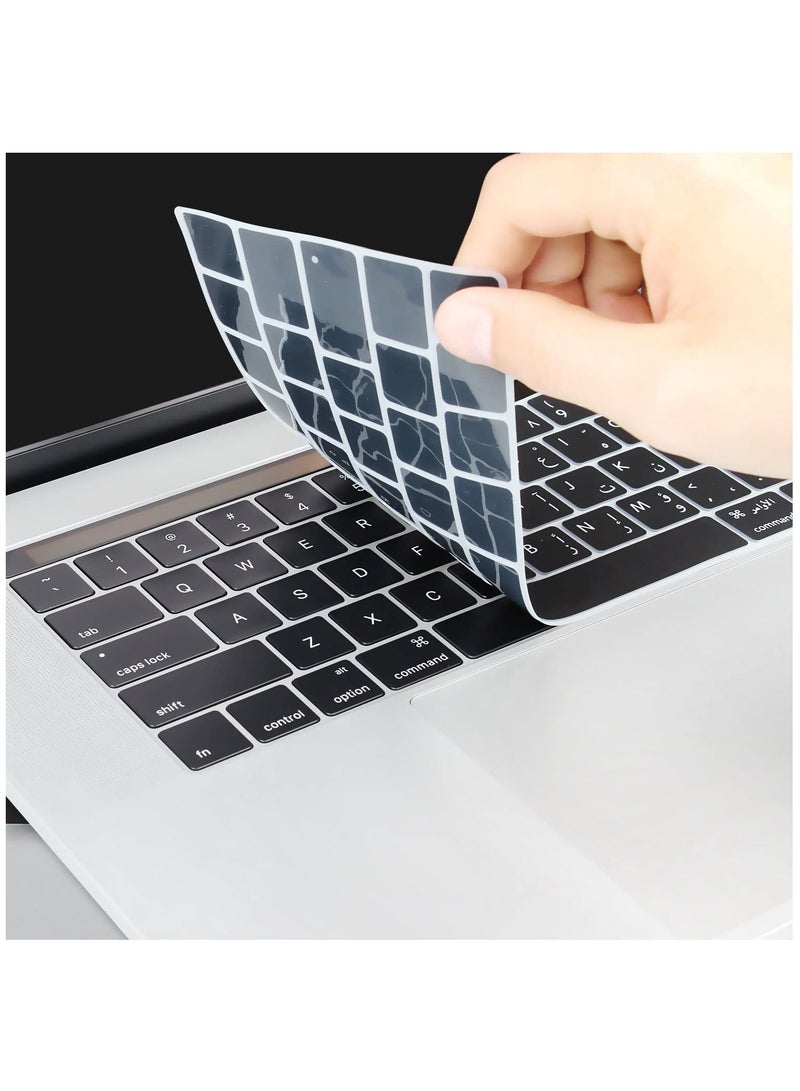 NTECH EU/UK Enter Waterproof Ultrathin Silicone Arabic Character Keyboard Cover Skin for Newest MacBook Pro 13 15 inch 2019 2018 2017 & 2016 with Touch Bar Model A1989 A1706  A1707 - Image 5