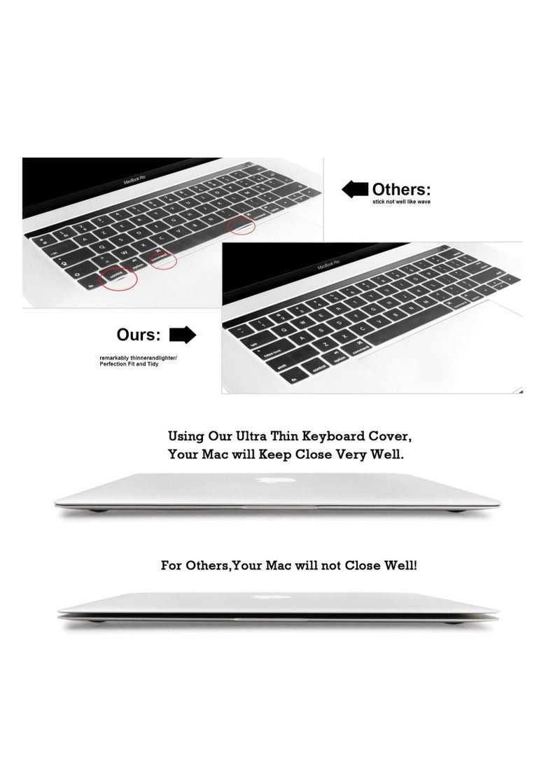 NTECH EU/UK Enter Waterproof Ultrathin Silicone Arabic Character Keyboard Cover Skin for Newest MacBook Pro 13 15 inch 2019 2018 2017 & 2016 with Touch Bar Model A1989 A1706  A1707 - Image 4