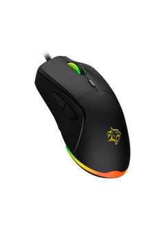 porodo Gaming Wired Mouse 7200 DPI with RGB Light and 6 Programmable Buttons / High-Grade Gaming Mouse - Black  - Image 1