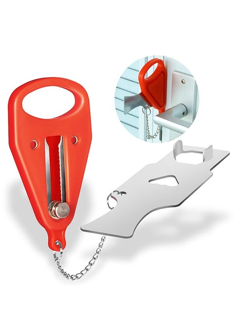 1 Pack Portable Door Lock Extra Lock for Additional Privacy and Safety in Home,Hotel and Apartment,Prevent Unauthorized Entry