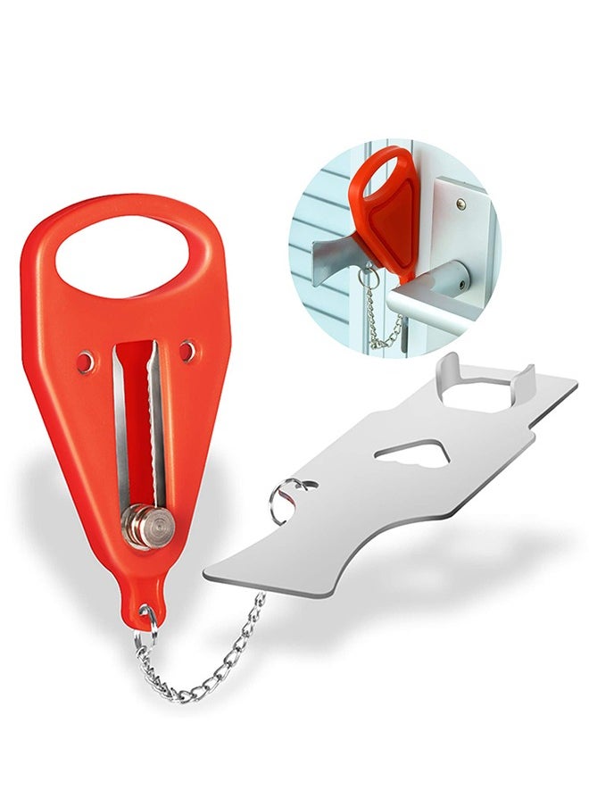 1 Pack Portable Door Lock Extra Lock for Additional Privacy and Safety in Home,Hotel and Apartment,Prevent Unauthorized Entry