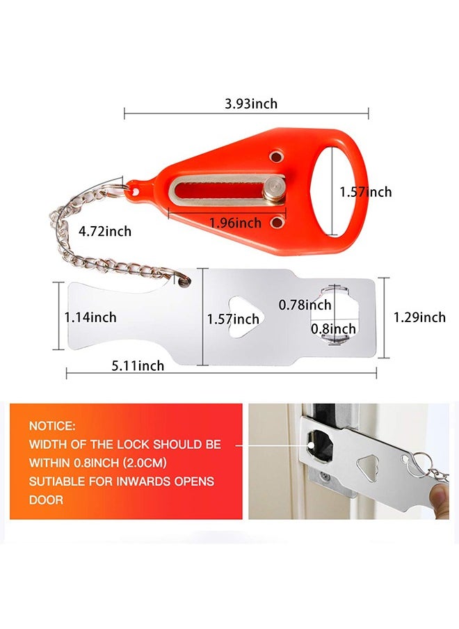 1 Pack Portable Door Lock Extra Lock for Additional Privacy and Safety in Home,Hotel and Apartment,Prevent Unauthorized Entry