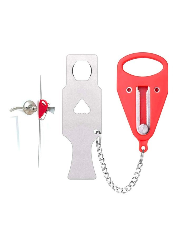 1 Pack Portable Door Lock Extra Lock for Additional Privacy and Safety in Home,Hotel and Apartment,Prevent Unauthorized Entry