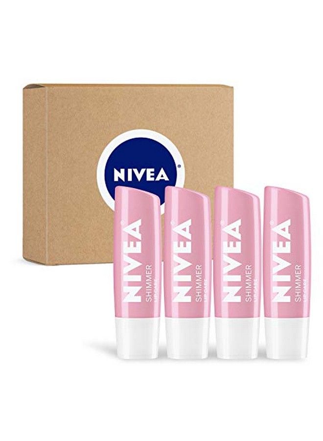 Nivea مرطب الشفاه شيمر ليب كير مع زبدة الشيا وزيت الجوجوبا، عبوة من 4 أعواد بحجم 0.17 أونصة - Image 2