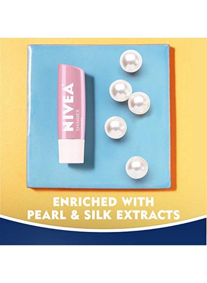 Nivea مرطب الشفاه شيمر ليب كير مع زبدة الشيا وزيت الجوجوبا، عبوة من 4 أعواد بحجم 0.17 أونصة - Image 4