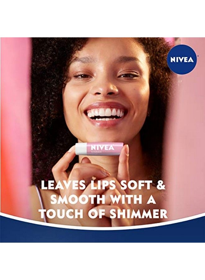 Nivea مرطب الشفاه شيمر ليب كير مع زبدة الشيا وزيت الجوجوبا، عبوة من 4 أعواد بحجم 0.17 أونصة - Image 3