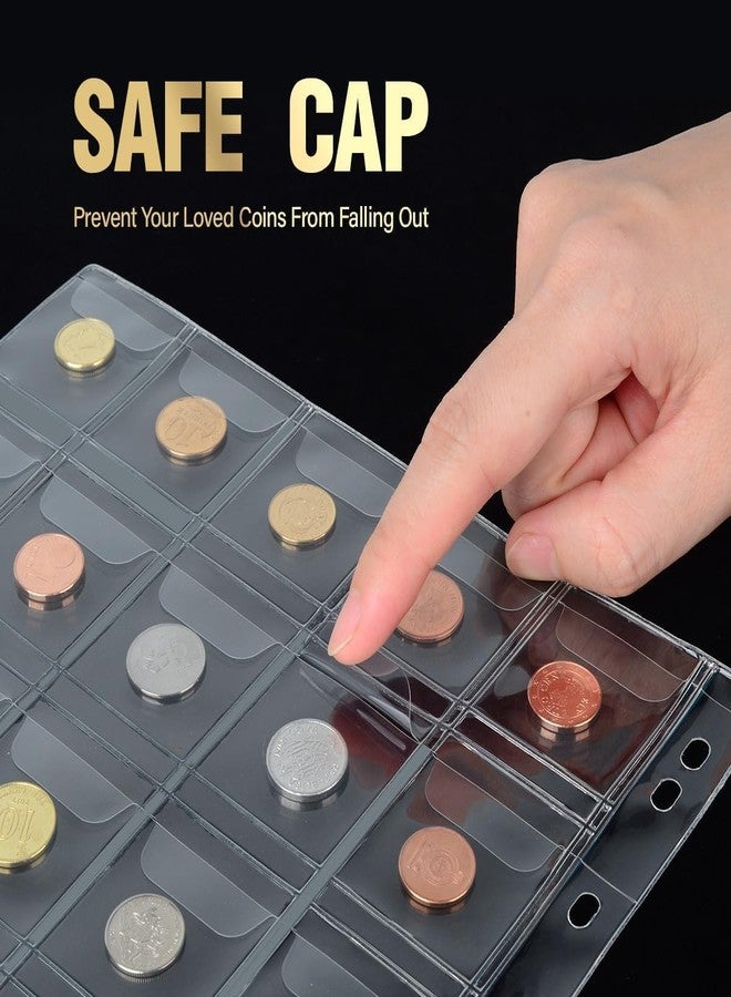 JoyHood Coin Collection Book Holder for Collectors - 400 Coins Pockets+15 Bills Pockets, Coin Collection Organizer Storage Box Case Album for 20/25/ 27/30/ 38mm Coin - Image 3