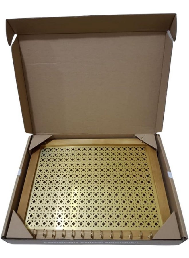 Luxury Home Furia Key Hanging Box in Luxury Wall Mount with Beautiful Gold Metal Decor and Wooden Frame for Homes, Mansions, Hotels and Businesses - Image 3