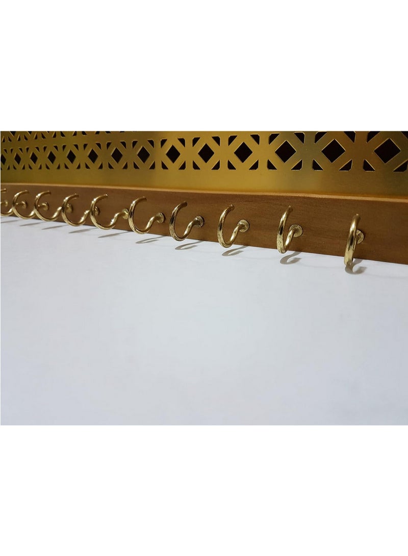 Luxury Home Furia Key Hanging Box in Luxury Wall Mount with Beautiful Gold Metal Decor and Wooden Frame for Homes, Mansions, Hotels and Businesses - Image 2