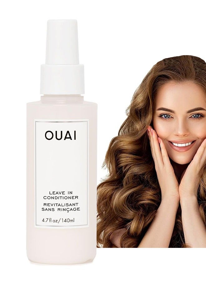 Ouai Leave In Conditioner, Revitalisant Sans Rincage, Multitasking Mist that Protects Against Heat, Primes Hair for Style, Smooths Flyaways, Adds Shine and Detangles, 140ml - Image 1