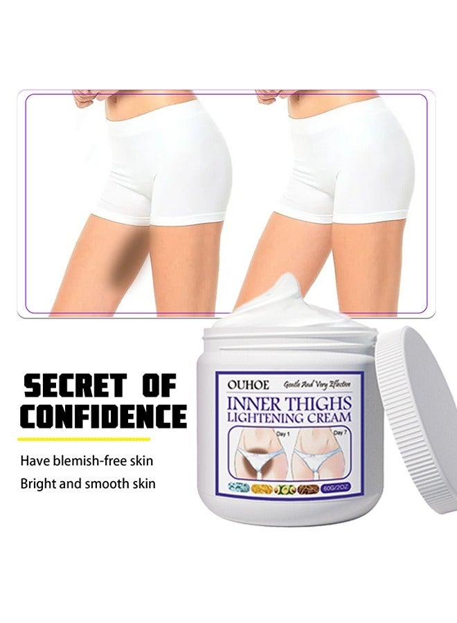 OUHOE Inner Thighs Lightening Cream,Lightening Cream for Dark Skin | Lightening and Whitening Cream for the Intimate Area for Bikini, Sensitive Areas, Underarms, Neck - Image 1