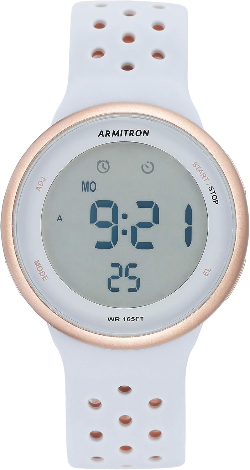 Armitron Sport Unisex Digital Chronograph Silicone Strap Watch, 40/8423 - Image 1
