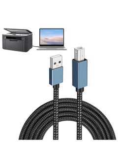 Usb A 2.0 Square Port Printer Cable For Computer Nylon Braided Printer Scanner Cord For Printer Cord Scanner
