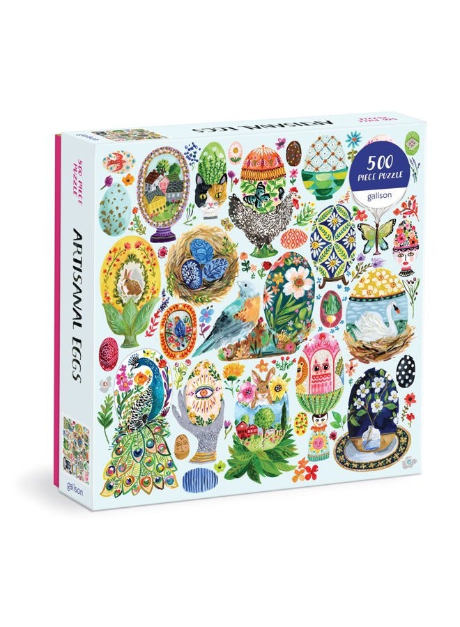 Galison Artisanal Eggs 500 Piece Puzzle - Image 1