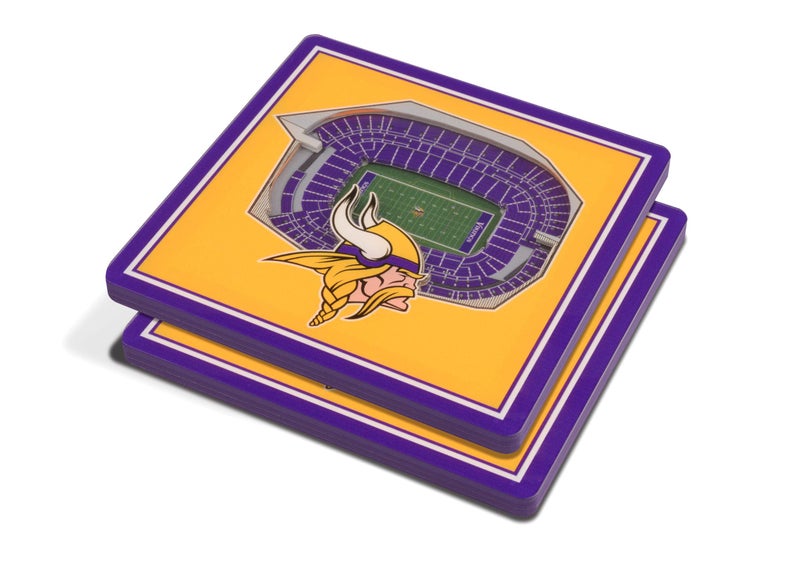 YouTheFan NFL Minnesota Vikings 3D StadiumView Coasters  US Bank Stadium
