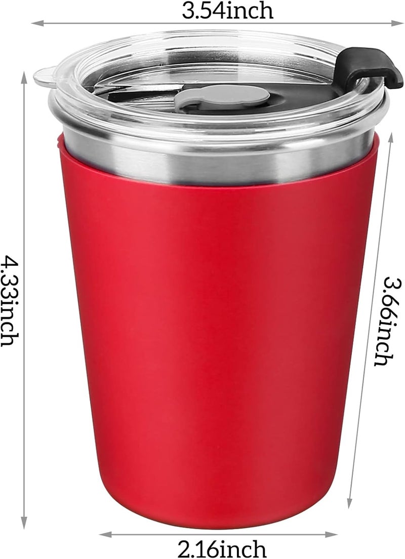 ShineMe Kids Stainless Steel Cups, 12oz Kids Metal Drinking Glasses with Lids and Sleeves, Unbreakable Spill Proof Cups for Kid and Adult, Stacking Sippy Cups for Hot Chocolate & Cold Drinks 5Pack - Image 2