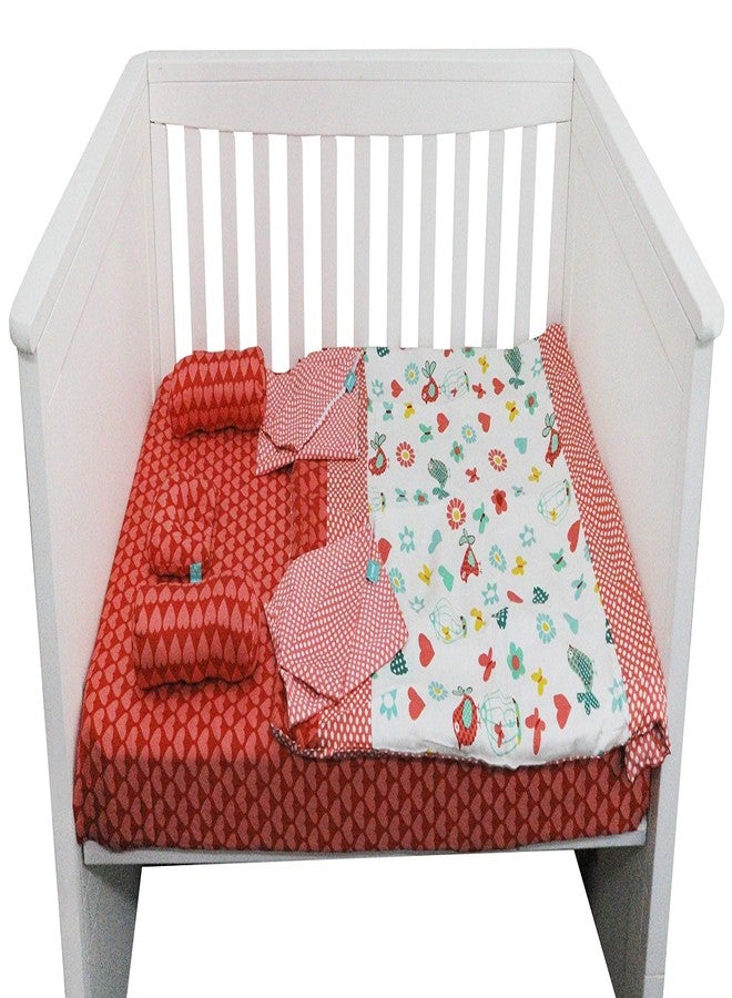 U-GROW Soft and Comfortable New Born Baby Bedding Set/Crib Set with Bed Sheet,Duvet Cover,U-Pillow,Two Boosters,Two Bed Protector Sheet(0-3 Years)(Perfect Gift for New Born Baby) - Image 1