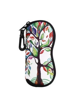 Generic Zipper Eyeglass Case, Soft Sunglasses Pouch, Portable Travel Spectacle Case with Clip for Girl and Women  - Image 1