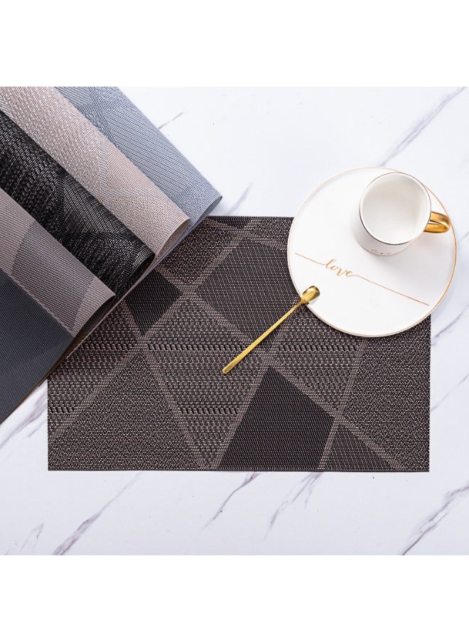 NIBEMINENT 4pcs Non-washable Heat Insulation Mat Kitchen Cleaning Cloth Waterproof Mat Fabric Placemat  - Image 2