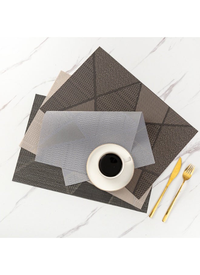 NIBEMINENT 4pcs Non-washable Heat Insulation Mat Kitchen Cleaning Cloth Waterproof Mat Fabric Placemat  - Image 4