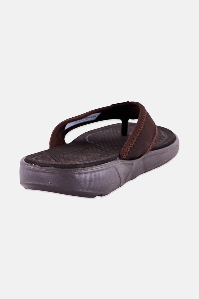 REFRESH Men Brand Logo Slip On Slippers, Dark Brown - Image 2
