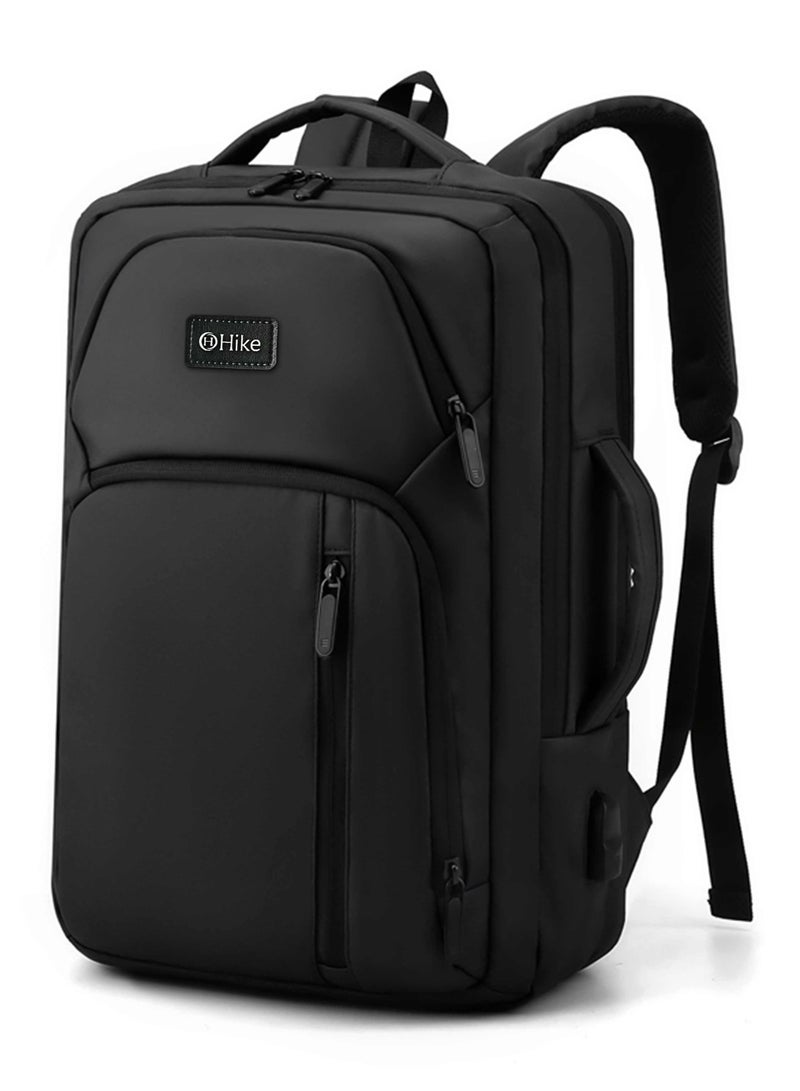 هايك Hike Unisex Durable Laptop Backpack Water Resistant Casual Daypack with Built in USB Port for Travel/Business/College/School, HK2109-BLAKC - Image 1