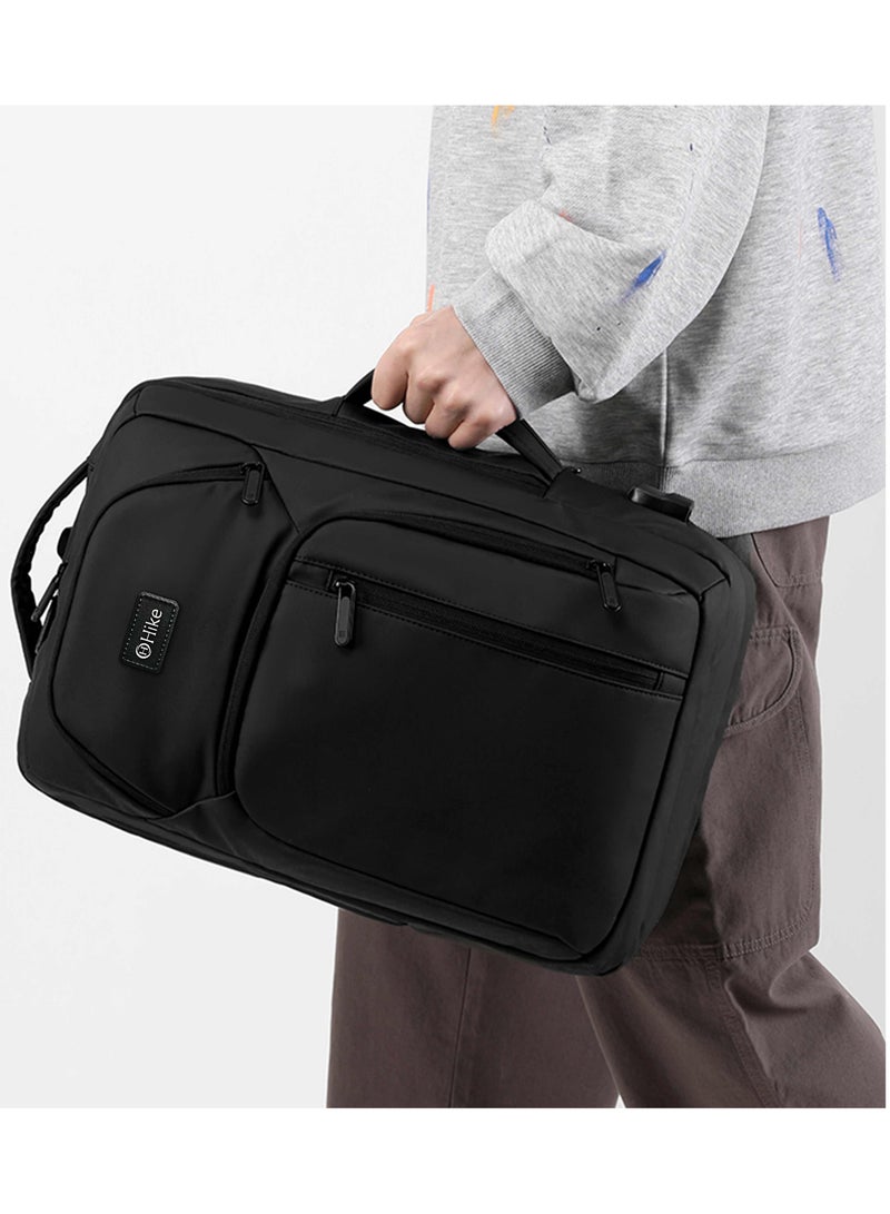 هايك Hike Unisex Durable Laptop Backpack Water Resistant Casual Daypack with Built in USB Port for Travel/Business/College/School, HK2109-BLAKC - Image 3