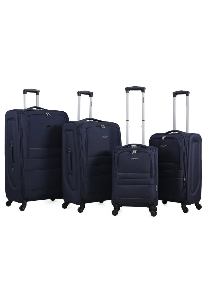 VIPTOUR - 4 Piece Softside 4 Wheels Trolley Luggage Set With Number Lock 20,24,28,32 Inches - Image 1