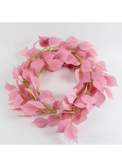 Generic Artificial Hanging Leaf Vine Pink 2meter 