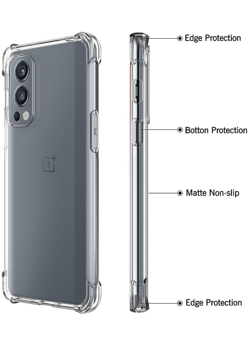 ELTRAZONE Case for OnePlus Nord 2 5G Case Cover Back Air Cushion Soft Silicone Shockproof Protective Bumper Shell Corner, - Image 3