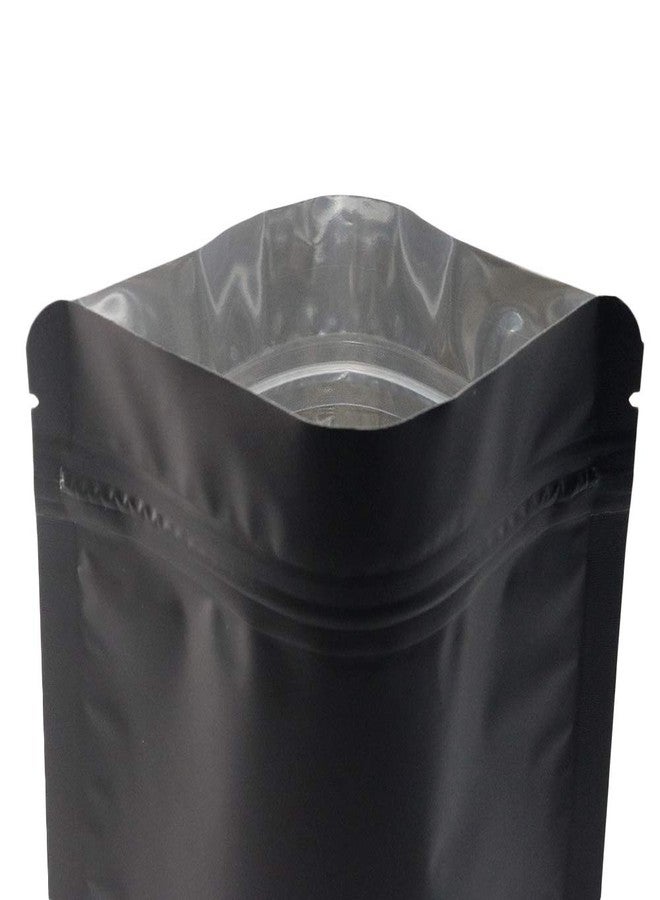 QQ Studio 100 Matte Metallic Color with Frosted Window Display Stand-Up Resealable QuickQlick Bags (6.3" x 9.4", Matte Black) - Image 4