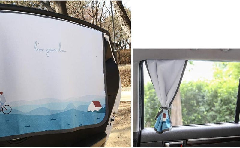 bebedeco Magnetic Car Sun Shade Curtain for Side Window – Sun Blocker and UV Protector for Baby, Kids, and Pets – Universal Fit with Built-in Magnets for Steel-Framed Door (Bebe DayDay) - Image 2