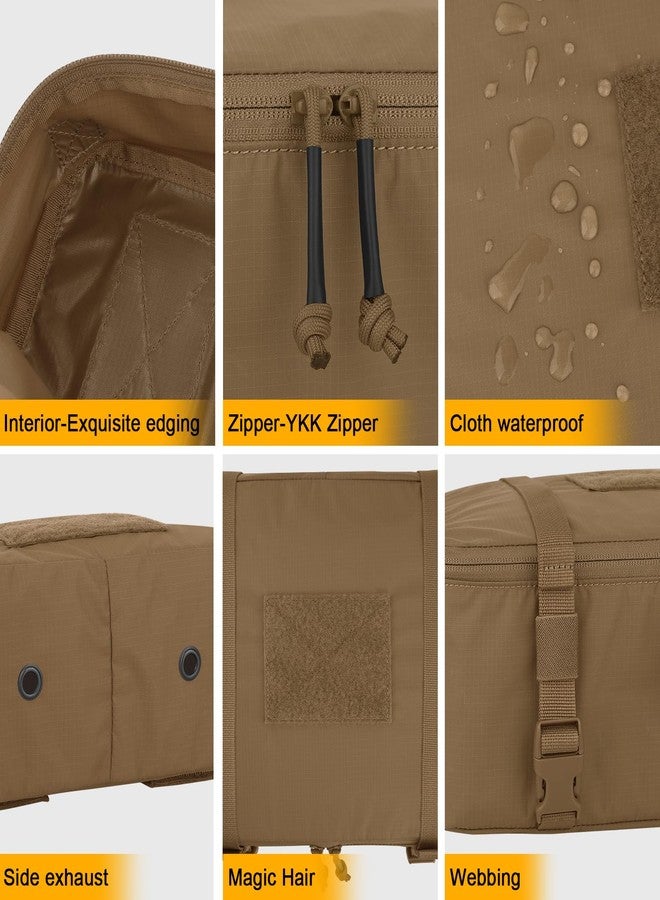 PETAC GEAR 4 PCS Tactical Modular Packing Cubes with Waterproof Material, Large Capacity Storage Bag, Easy Clean Outdoor Travel Organize Storage Pouches Bags, CB, Large - Image 4