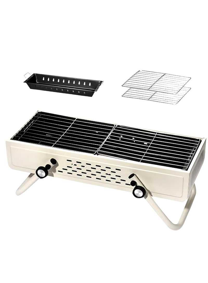 DubaiGallery شواية باربكيو | فرن باربكيو للتخييم بدون دخان - شواية باربكيو من الفولاذ المقاوم للصدأ، شواية فحم للتخييم، سهلة التنظيف للطهي في الهواء الطلق، حفلات الشواء، التخييم - Image 3