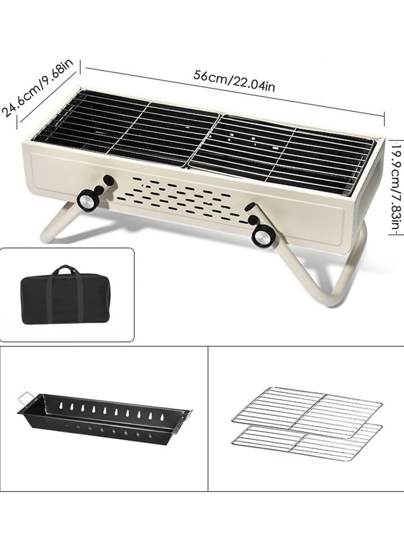 DubaiGallery شواية باربكيو | فرن باربكيو للتخييم بدون دخان - شواية باربكيو من الفولاذ المقاوم للصدأ، شواية فحم للتخييم، سهلة التنظيف للطهي في الهواء الطلق، حفلات الشواء، التخييم - Image 4