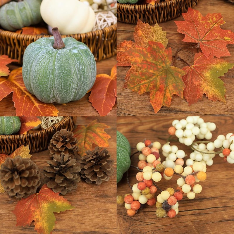 Ghrdopy 15 PCS Mini Pumpkin Decor - Plastic Pumpkins Fall Decor for Halloween Thanksgiving Artificial Pumpkins Fall Home Decor - Image 5